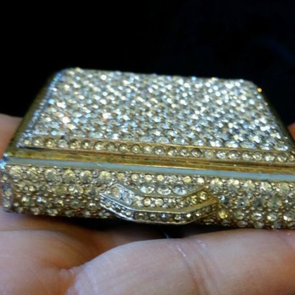 Antique Powder Compact 1940's Approx